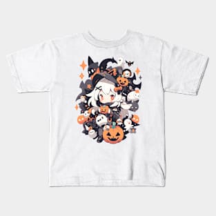 Kawaii Anime Halloween Kids T-Shirt